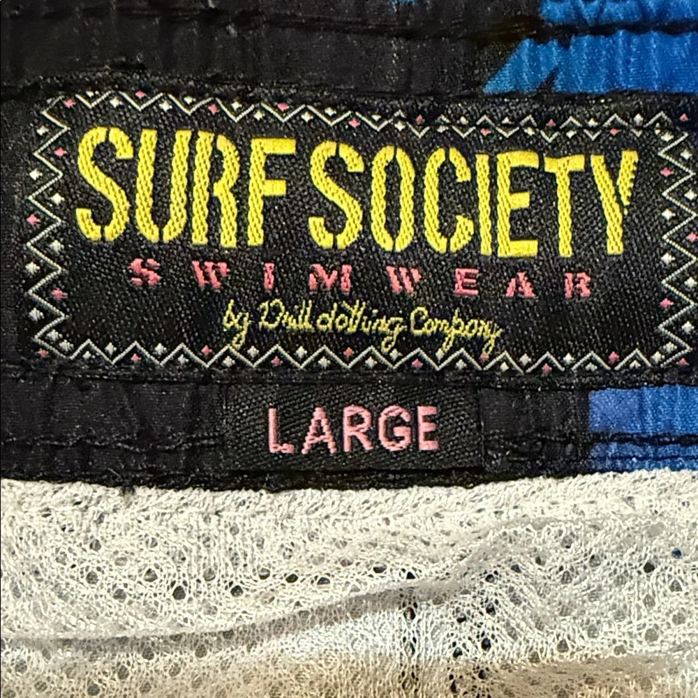 Surf Society Men's Tropical Swimwear Trunks Board Shorts Size L (NWT)
